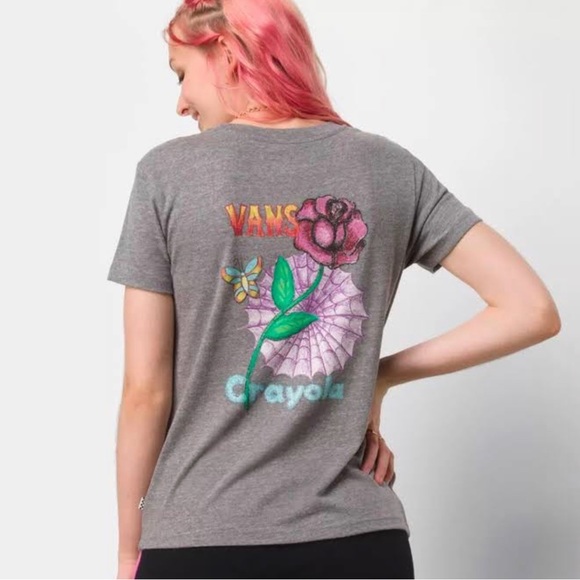 Vans gray Short sleeve T-shirt boyfriend shirt T-shirt crayola collection - Picture 6 of 7